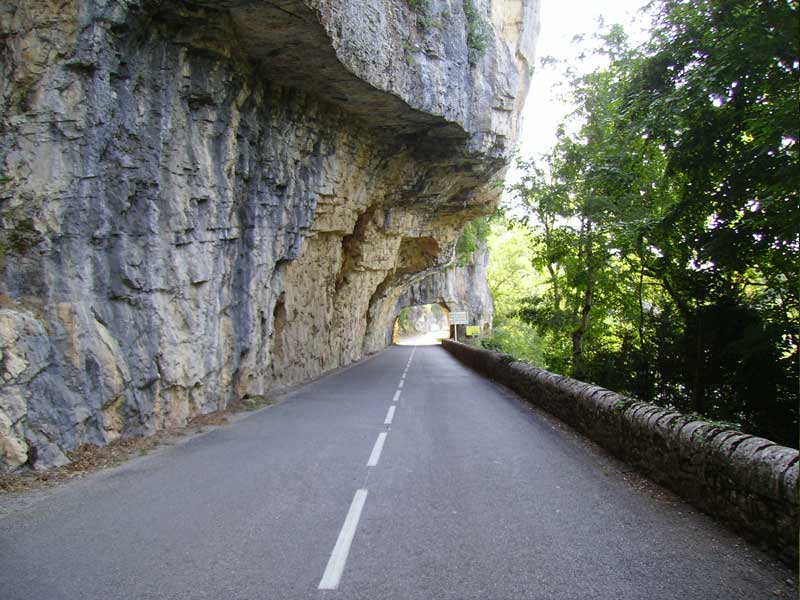 quiet cycling road in France